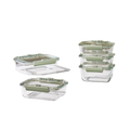 Bori Bono BoCliq Rectangle Borosilicate Glass Food Container 5pc Set