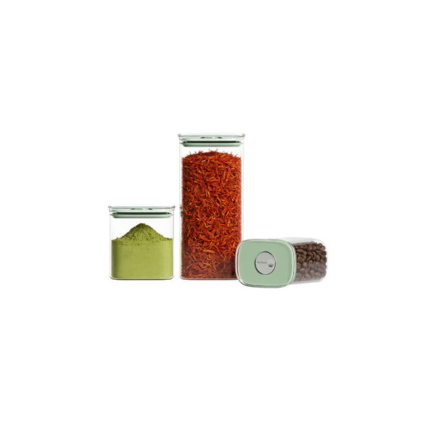 Bori Bono BoDry Rectangle Borosilicate Glass Food Container 3pc Set (Set A)